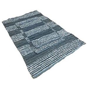 Handmade 8x10 Leather Striped Accent Area Rug